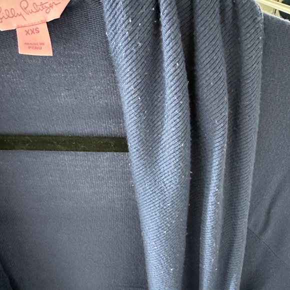 Lilly Pulitzer Elyssa Wrap Knit Cardigan Sweater Navy XXS - Picture 6 of 9